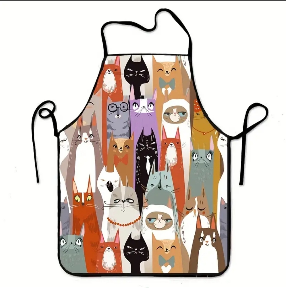 Reserved Absolutely adorable kitty apron - Picture 1 of 3